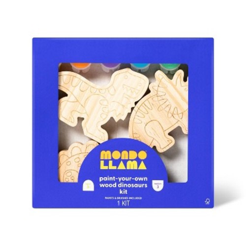 3pk Paint-Your-Own Wood Dinosaur Set - Mondo Llama™