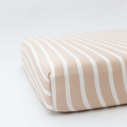 Tan Wide Stripe Crib Sheet – Brave Little Ones