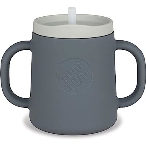 3 way Baby Trainer Cup, Designed with Feeding Specialist, 180ml (Grey)
