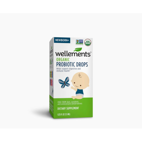 Wellements Organic Probiotic Drops For Newborn Babies & Infants {Helps Gut Health}
