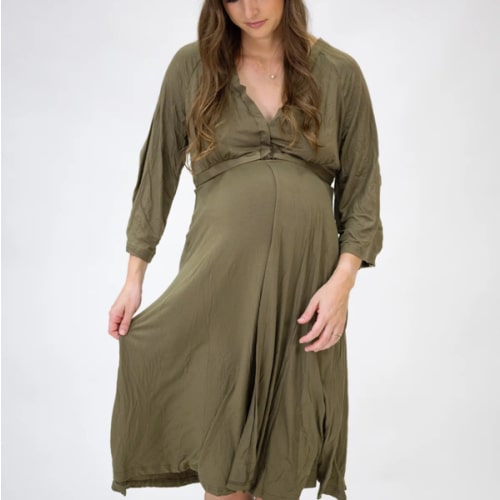 Amelia Labor & Postpartum Gown in Sage – Lila