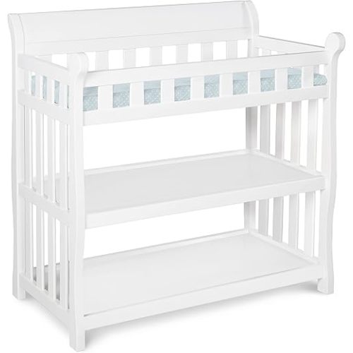Delta Children Eclipse Changing Table with Changing Pad, White