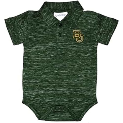 Two Feet Ahead Space Dye Short Sleeve Golf Polo Baby Bodysuit Creeper Newborn Infants Sizes 0-3M-6M-12