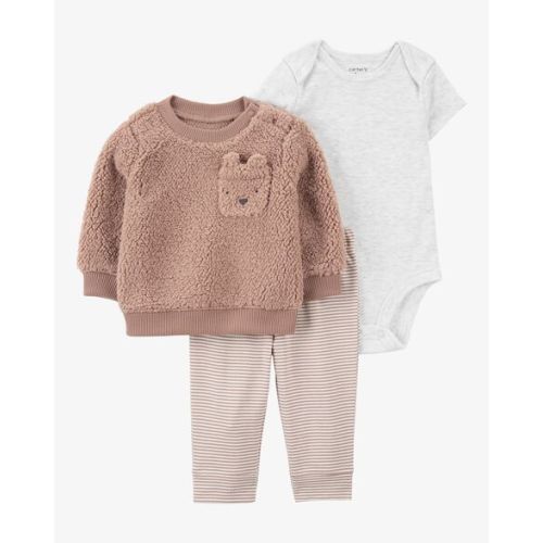 Baby 3-Piece Bear Sherpa Little Jacket Set - Carter's | Carter's