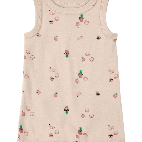 Brown Baby Coconut Print Cotton Romper | Carter’s Oshkosh Canada