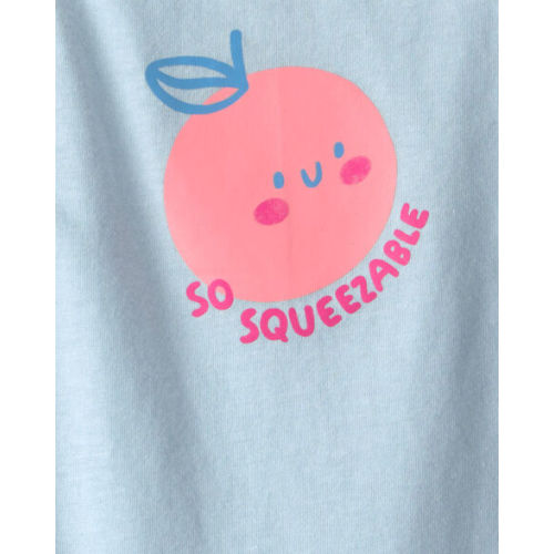 Baby Girl 'So Squeezable' Sleeveless Graphic Bodysuit - Blue | Carter's