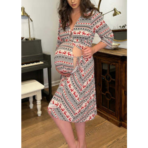 Lila Labor & Postpartum Gown *Holiday Edition*