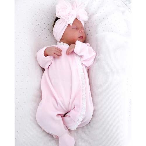 Pink Lace Trim All In One