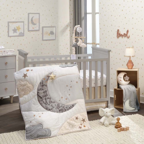 Goodnight Moon 3-Piece Celestial Nursery Baby Crib Bedding Set
– Lambs & Ivy