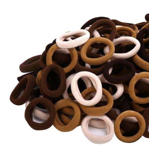 Mini Hair Ties for Girls, Toddlers and Infants - Tiny No Damage Ponytail Holders and Bands (Diameter 1 Inch, 4 Colors)