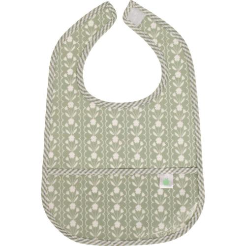 The Wipe It Bib in Sage Floral