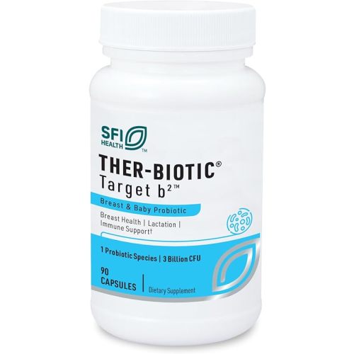 Klaire Labs SFI Health Ther-Biotic Target B2 Breastfeeding Supplement for Lactation Support - Lactobacillus Fermentum Probiotic - Promote Healthy, Comfortable Breastfeeding (90 Capsules)