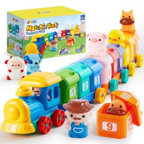 Syncfun Learning Toy Counting, Matching & Sorting Montessori Learning Farm Train Christmas Birthday Gift For For Toddlers 1 2 3 Years Old Boys Girls