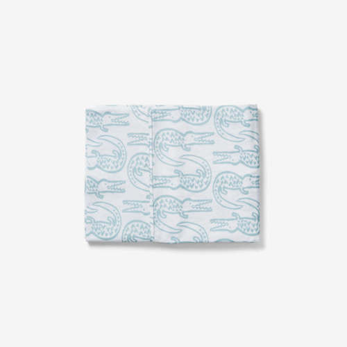 Burp Cloth Set - Alligator in Bay Blue | Lewis