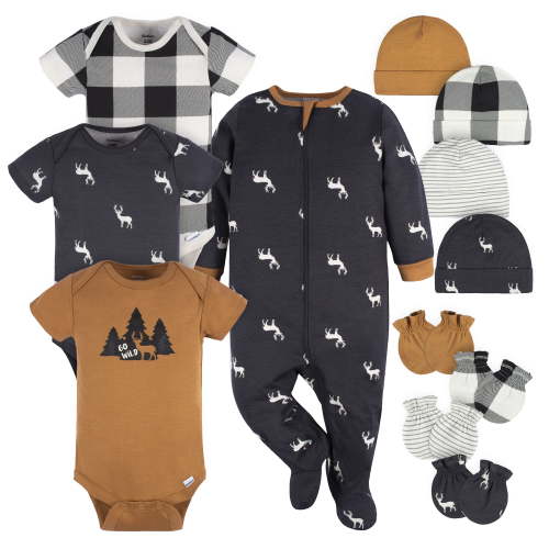 Gerber Baby Boy Layette Bundle, 12-Piece, Newborn - 6/9M