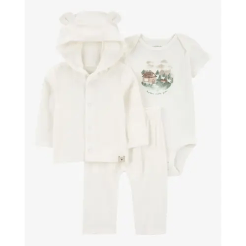 Baby 3-Piece Fuzzy Little Cardigan Set - Carter's | Carter's
