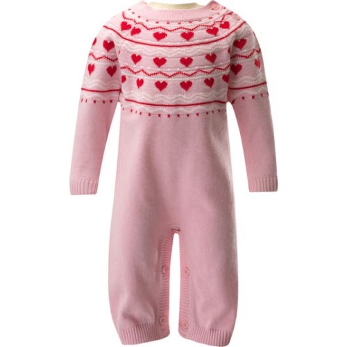 Heart Knit Playsuit, 6M UK