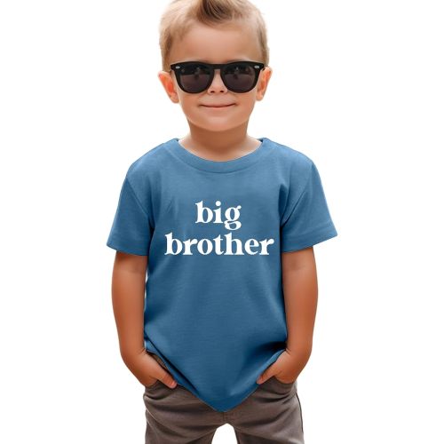 Big Brother Shirt Toddler Baby Boy Promoted to Big Brother Announcement Tshirt Kids Short Sleeve Clothes