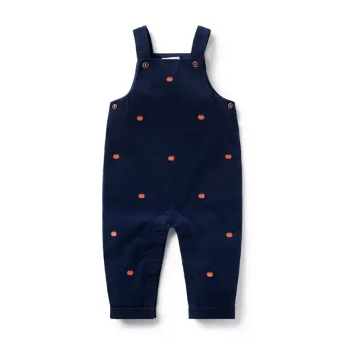 Baby Embroidered Pumpkin Corduroy Overall