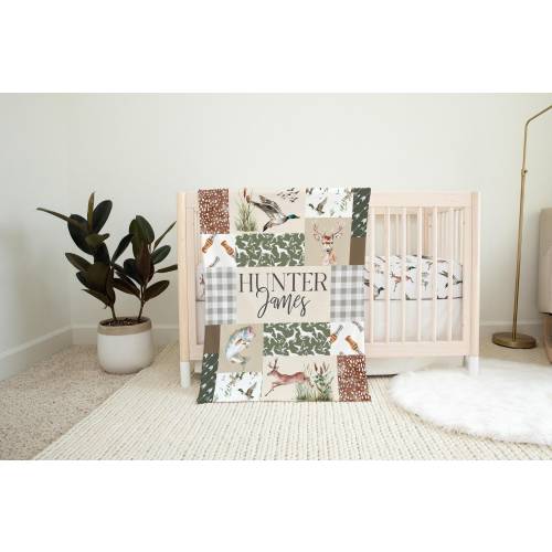 Personalized Hunting Fishing Blanket, Duck Hunting Baby Blanket, Toddler Blanket, Baby Boy Blanket With Name, Hunting Nursery, Baby Bedding