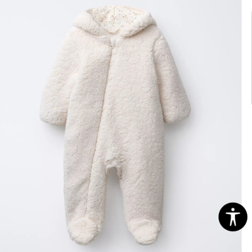 POLAR FLEECE ROMPER - Ecru | ZARA United States
