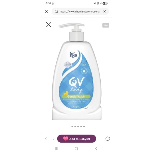 Buy QV Baby Gentle Wash 500G Online at Chemist Warehouse®