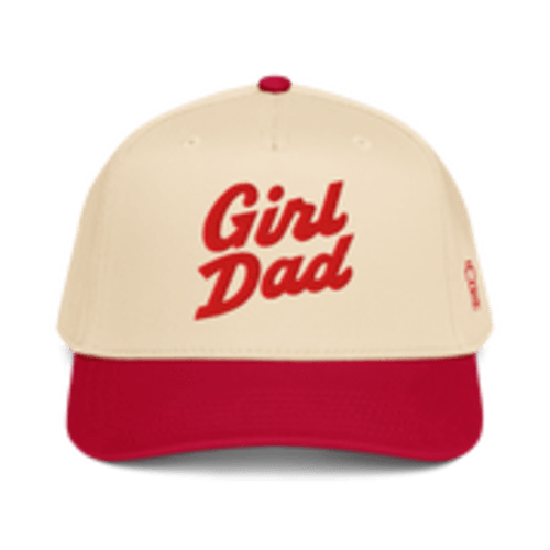 Black + Off White - Girl Dad Retro Script Hat – BUSSIN WITH THE BOYS STORE