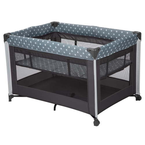 Babideal Dottie Baby Playard with Bassinet, Grey Dot, Infant