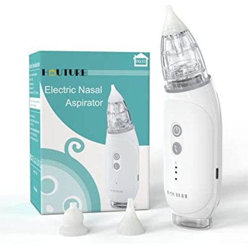 Nasal Aspirator for Baby, HAUTURE Baby Nose Sucker, Self-Cleaning Nose Cleaner for Toddler, 3 Suction Levels, 2 Modes, Nasal Tweezers, 5 Hours Fast Charge for 60 Days
