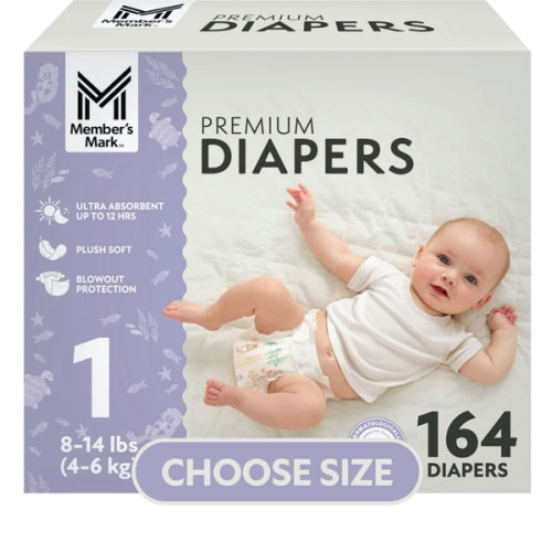 Member's Mark Premium Baby Diapers, Sizes: 1 - Sam's Club