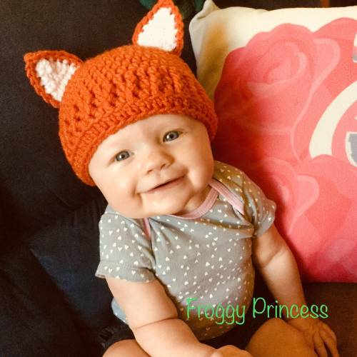 Baby Fox Hat 0-3-6 Months Beanie