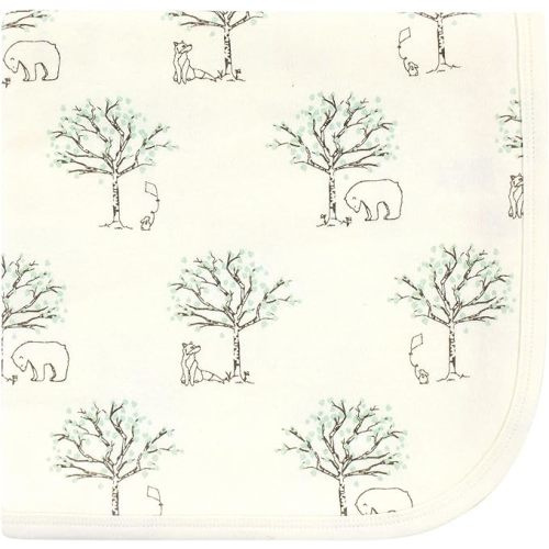 Touched by Nature Unisex Baby Organic Cotton Swaddle, Receiving and Multi-purpose Blanket, Birch Trees, One Size