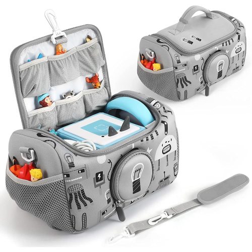 Carrying Case for Toniebox Starter Set Storage Carrier Bag for Toniesbox Audio Player Carrying Box for Kids Toniebox Accessories Travel Carrying Bag for Toniebox Gray
