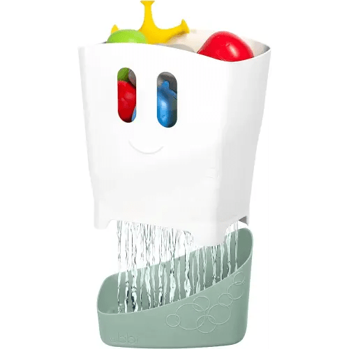 Ubbi Stand Up Bath Toy Storage Organizer, Bath Caddy with Removable Drying Rack Bin for Toddlers and Baby, Sage