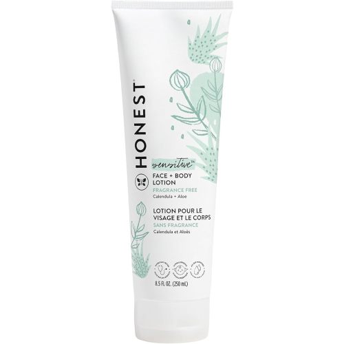The Honest Company Hydrating Face + Body Lotion | Fast Absorbing, Naturally Derived, Hypoallergenic | Fragrance Free Sensitive, 8.5 fl oz