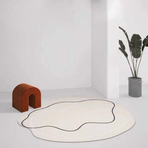 Minimalist Black And Beige Line Irregular Rugs,Soft Home Decor Floor R – sweaterpicks