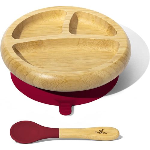 Avanchy Bamboo Suction Baby Plate + Spoon