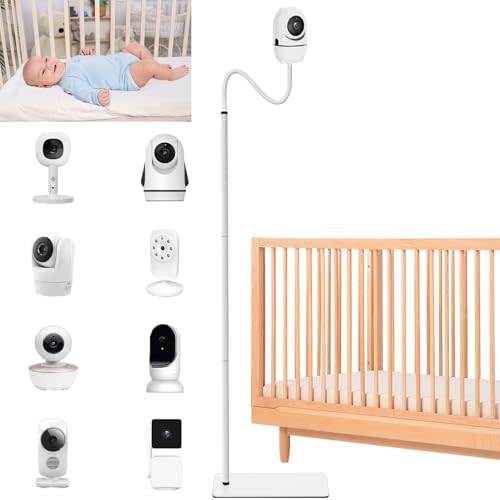 Baby Monitor Floor Stand Holder Mount for Hellobaby HB6550 HB65/HB66/HB248, Nanit Pro & Flex Stand, Momcozy,VTech VM901/VM819/RM7764 Baby Camera Monitor,Adjustable Height Flexible Baby Monitors Holder