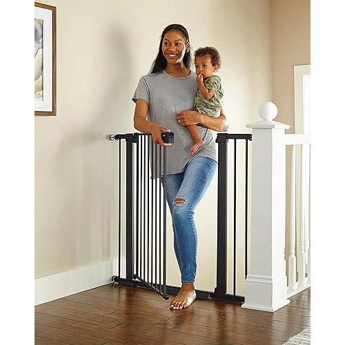 Cumbor 36" Extra Tall Baby Gate for Dogs and Kids with Wide 2-Way Door, 29.7-40.6" Width, and Auto Close Personal Safety for Babies and Pets, Fits Doorways, Stairs, and Entryways