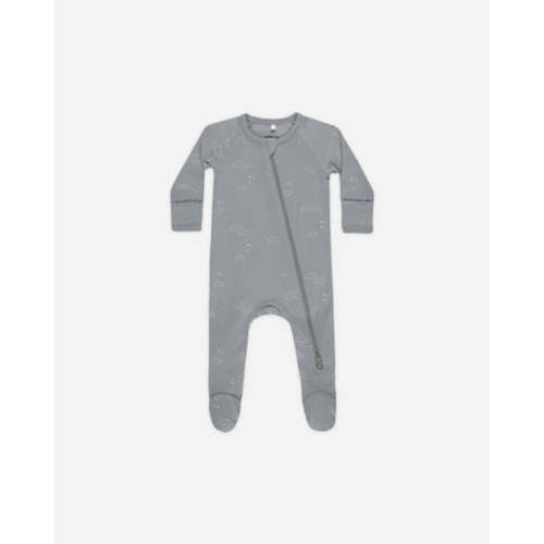 Bamboo Zip Footie || Clouds