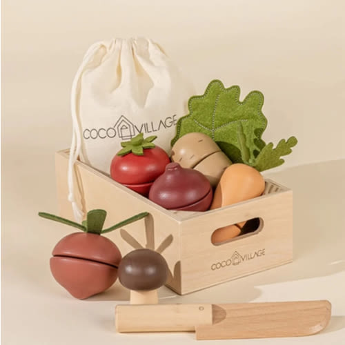 Wooden Vegetables Play Set