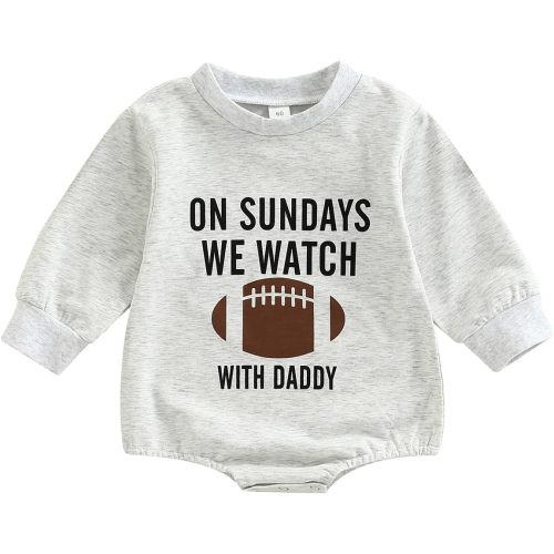 Baby Football Sweatshirt Romper