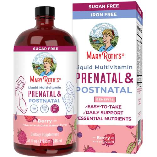 Vegan Liquid Prenatal & Postnatal Vitamins
– MaryRuth Organics