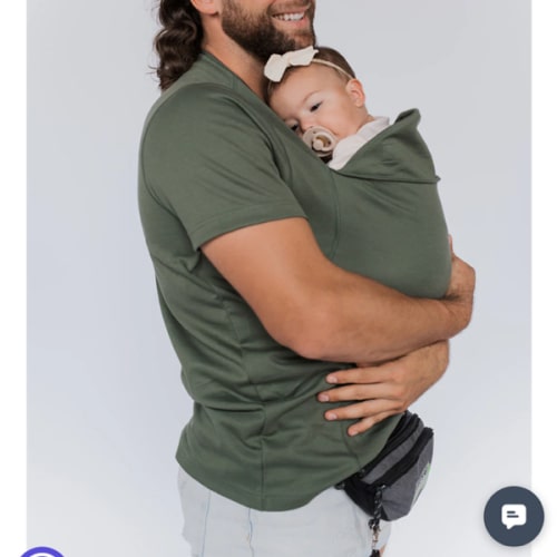 Lalabu Dad Shirt | Original Babywearing T-Shirt with Kangaroo Pouch | Baby Wrap Carrier for Newborns & Infants | Baby Wrap Carrier for Newborns | Essential for new Dads