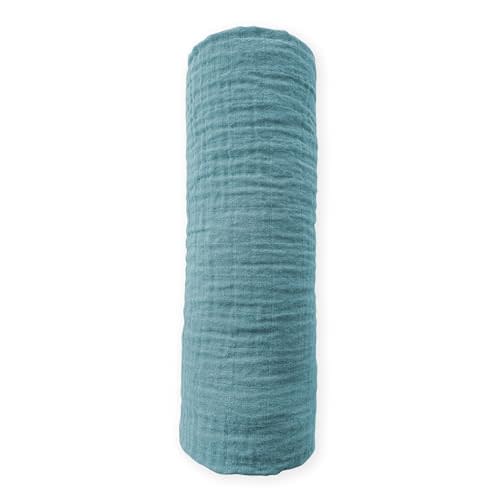 SwaddleDesigns Cotton Muslin Swaddle Blanket, Receiving Blanket for Baby Boys & Girls, Best Registry Gift, 46x46 inches, Teal