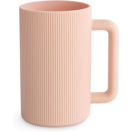 mushie Baby Bath Rinse Cup | 100% Food Grade Silicone | Shampoo & Body Washing Rinser Cup For Kids (Blush)