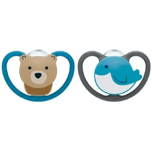 NUK Soother - Space - 0-6 Months - 2 Pack - Assorted | Baby Bunting AU