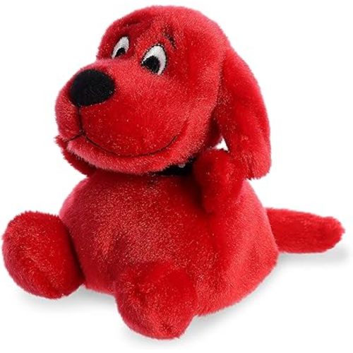Aurora® Playful Clifford® Palm Pal™ Clifford Stuffed Animal - Childhood Nostalgia - Lasting Companionship - Red 5 Inches