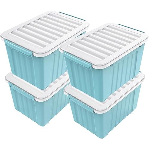 Plastic Storage Bin | 72Quart, 4-Pack