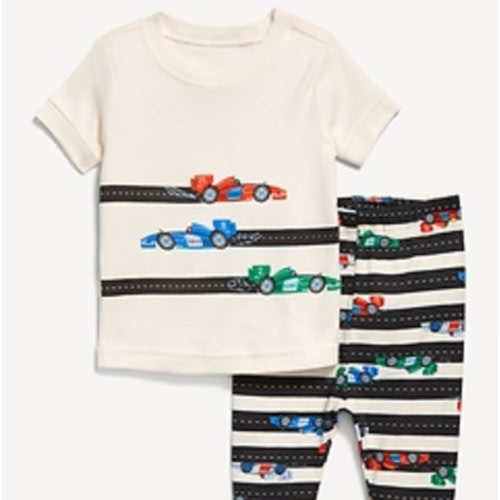 Snug-Fit Graphic Pajama Set for Toddler & Baby